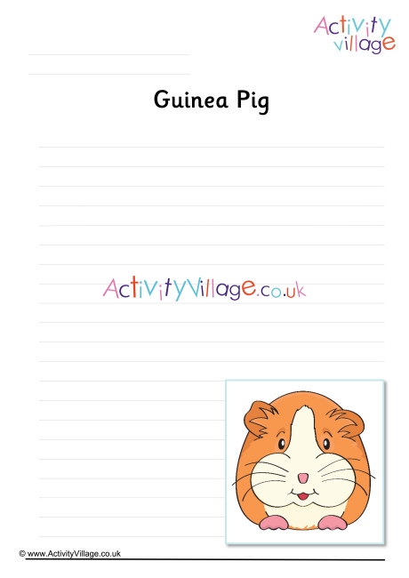 Guinea Pig Writing Page