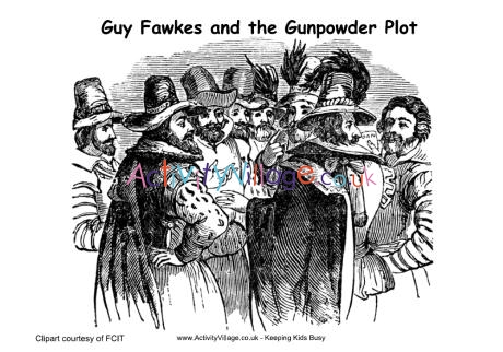Gunpowder plot colouring page