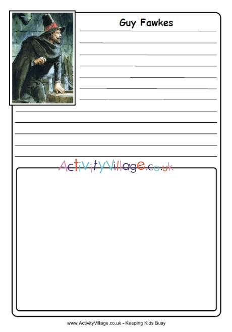 Guy fawkes notebooking pages