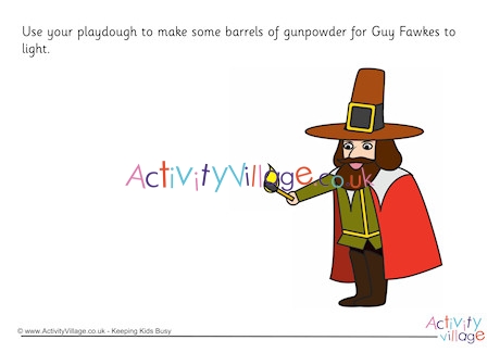 Guy Fawkes Playdough Mat