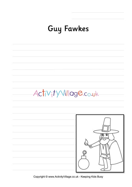 Guy fawkes writing page