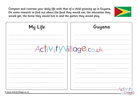 Guyana Compare And Contrast Worksheet