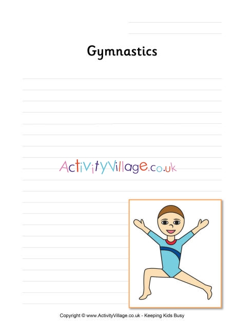 Gymnastics writing page 