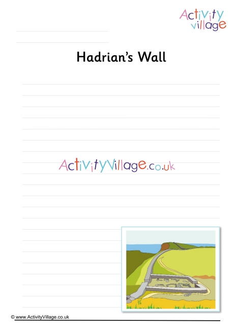 Hadrians Wall Writing Page