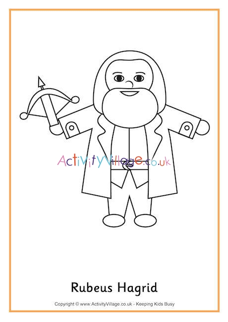 Hagrid colouring page