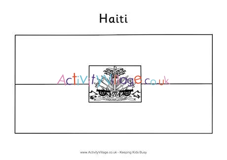 Haiti Flag Colouring Page