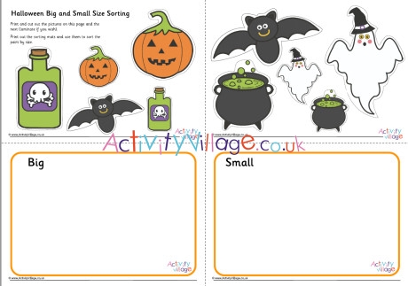 Halloween Big And Small Size Sorting