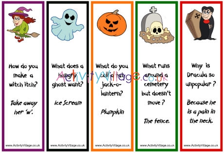 Halloween Bookmarks - Jokes