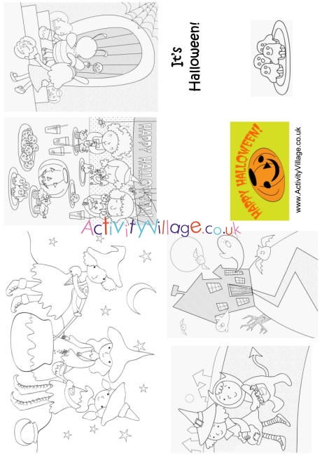 Halloween colouring booklet younger
