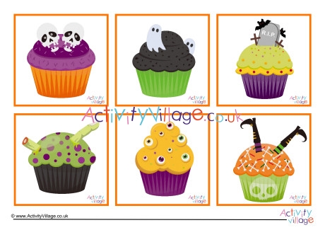 Halloween Cupcake Game Cards