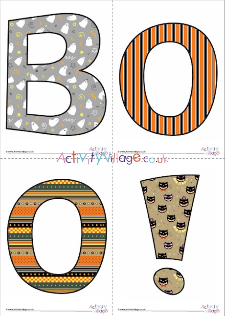 Halloween letters - boo!