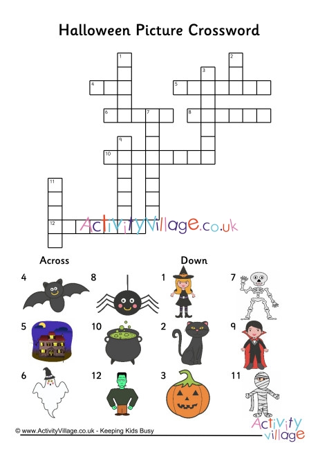 Halloween Picture Crossword 