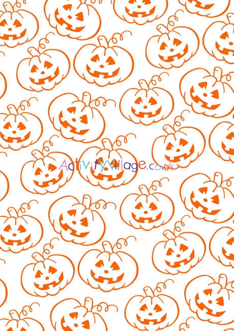 Halloween scrapbook paper pumpkin patch