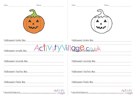 Halloween Sensory Poem Similes