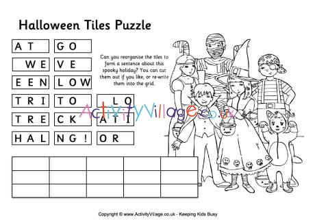 Halloween tile puzzle 2