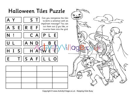 Halloween tiles puzzle