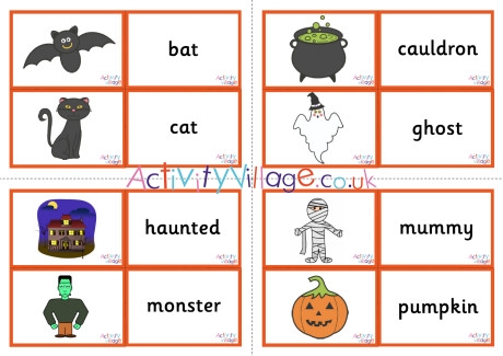 Halloween Vocabulary Matching Cards