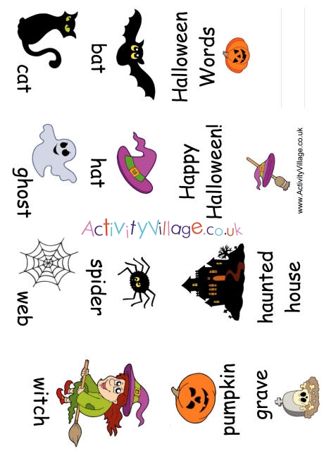 Halloween word booklet 3