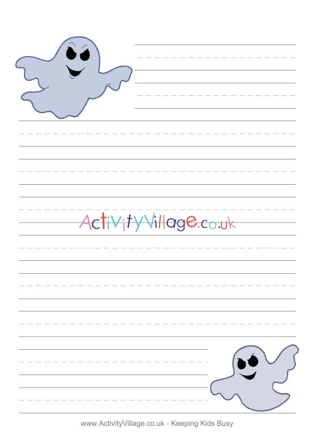 Halloween writing paper - ghosts