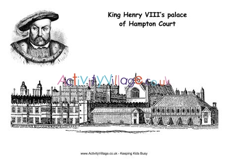 Hampton court palace colouring page