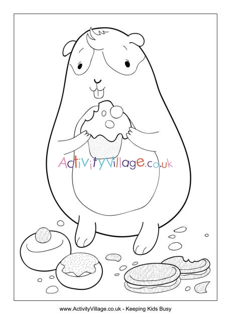 Hamster colouring page
