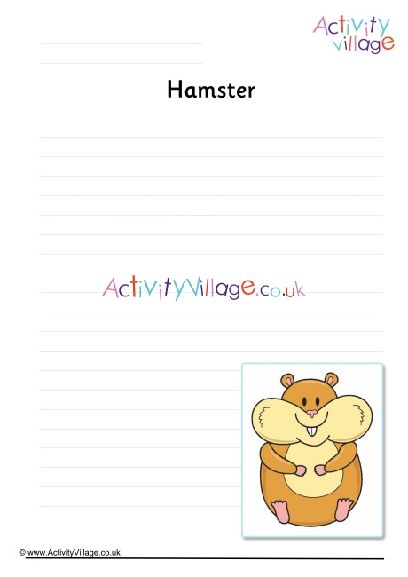 Hamster Writing Page