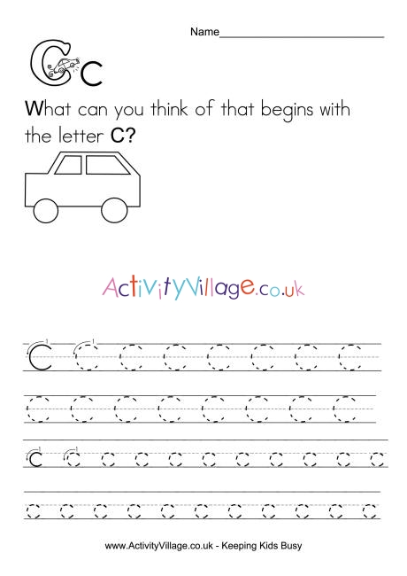 Handwriting alphabet C