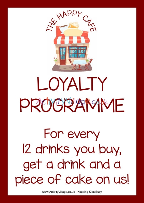 Happy Café loyalty programme poster