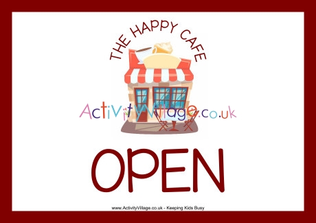 Happy Cafe open poster