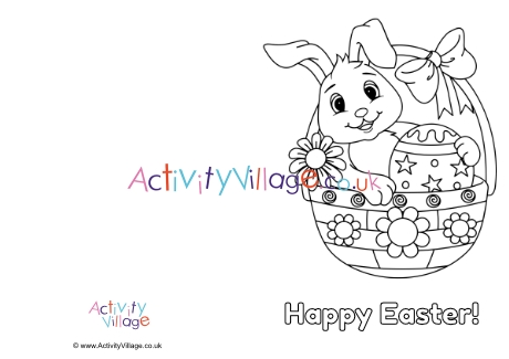 Happy Easter Colouring Card 3