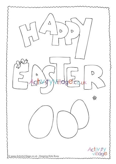 Happy Easter Colouring Page 2