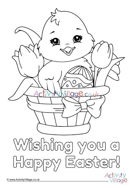 Happy Easter Colouring Page 4