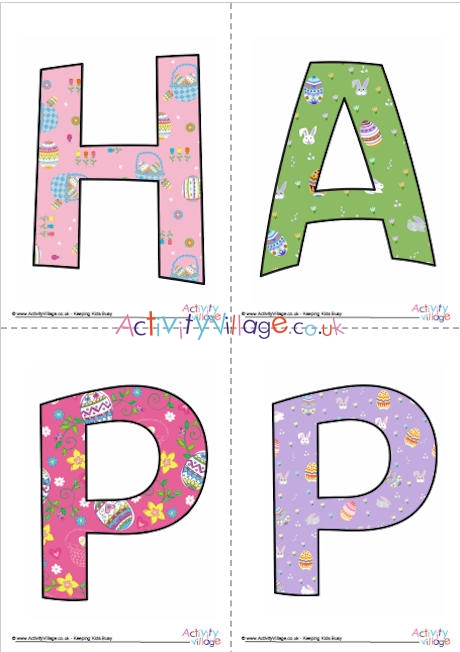 Happy Easter Display Letters Large