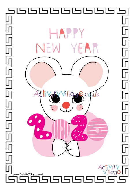 Happy New Year 2020 Rat Poster