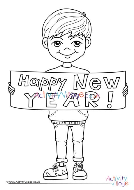 How to Draw a Happy New Year Card - Really Easy Drawing Tutorial