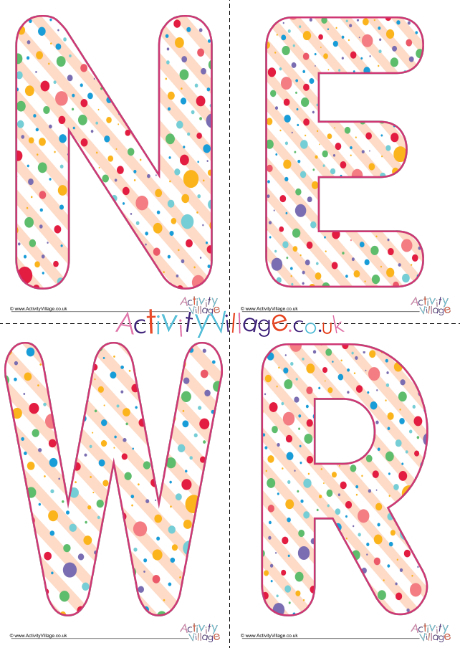 Happy New Year display letters - dotty