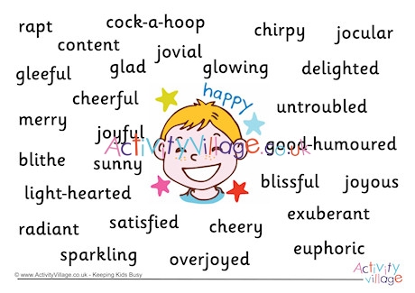 Happy Synonyms Poster