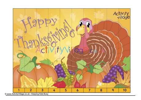 Happy Thanksgiving Counting Jigsaw