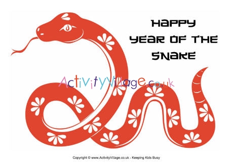 Happy Year of the Snake poster