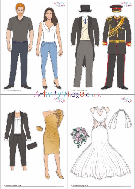 Harry and Meghan paper dolls