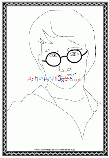 Harry Potter colouring page