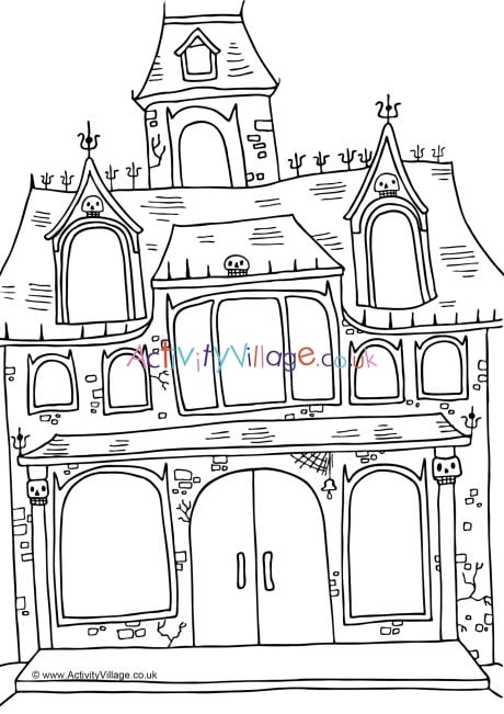 Haunted House Colouring Page 6