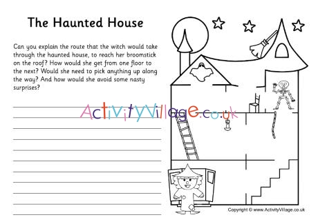 Haunted house maze activity