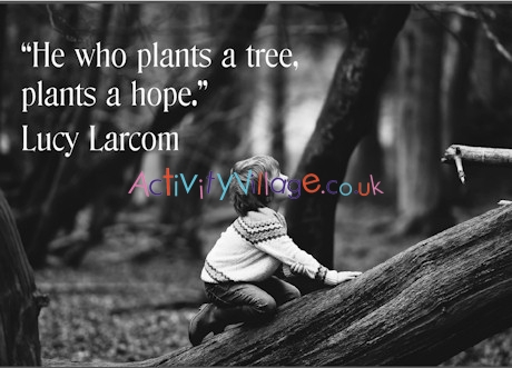 He who plants a tree poster