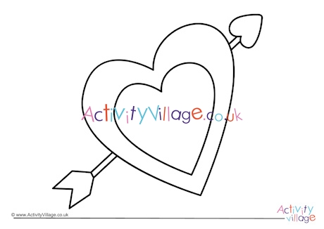 Heart colouring page
