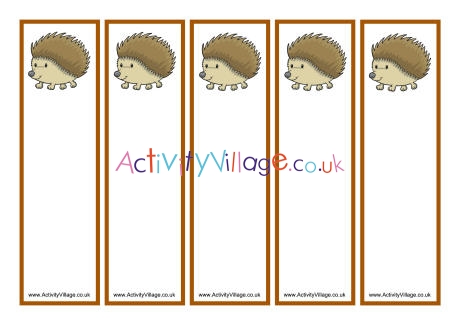 Hedgehog bookmarks