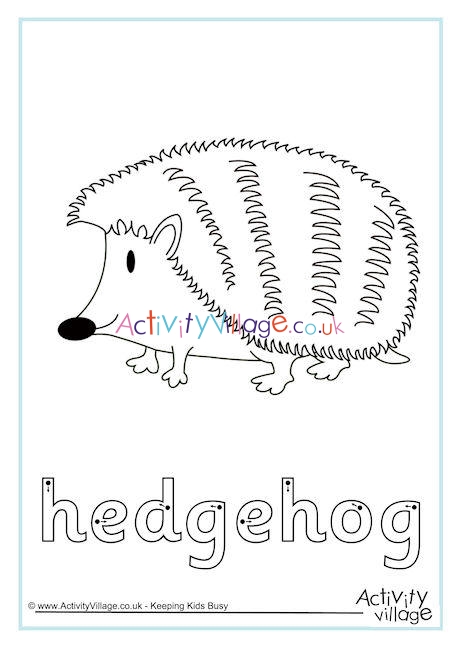 Hedgehog Finger Tracing