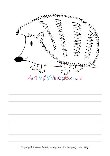 Hedgehog story paper