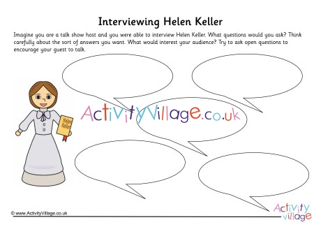 Helen Keller Interview Worksheet