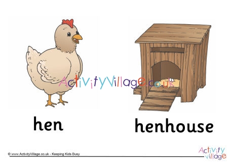 Hen and Henhouse Poster